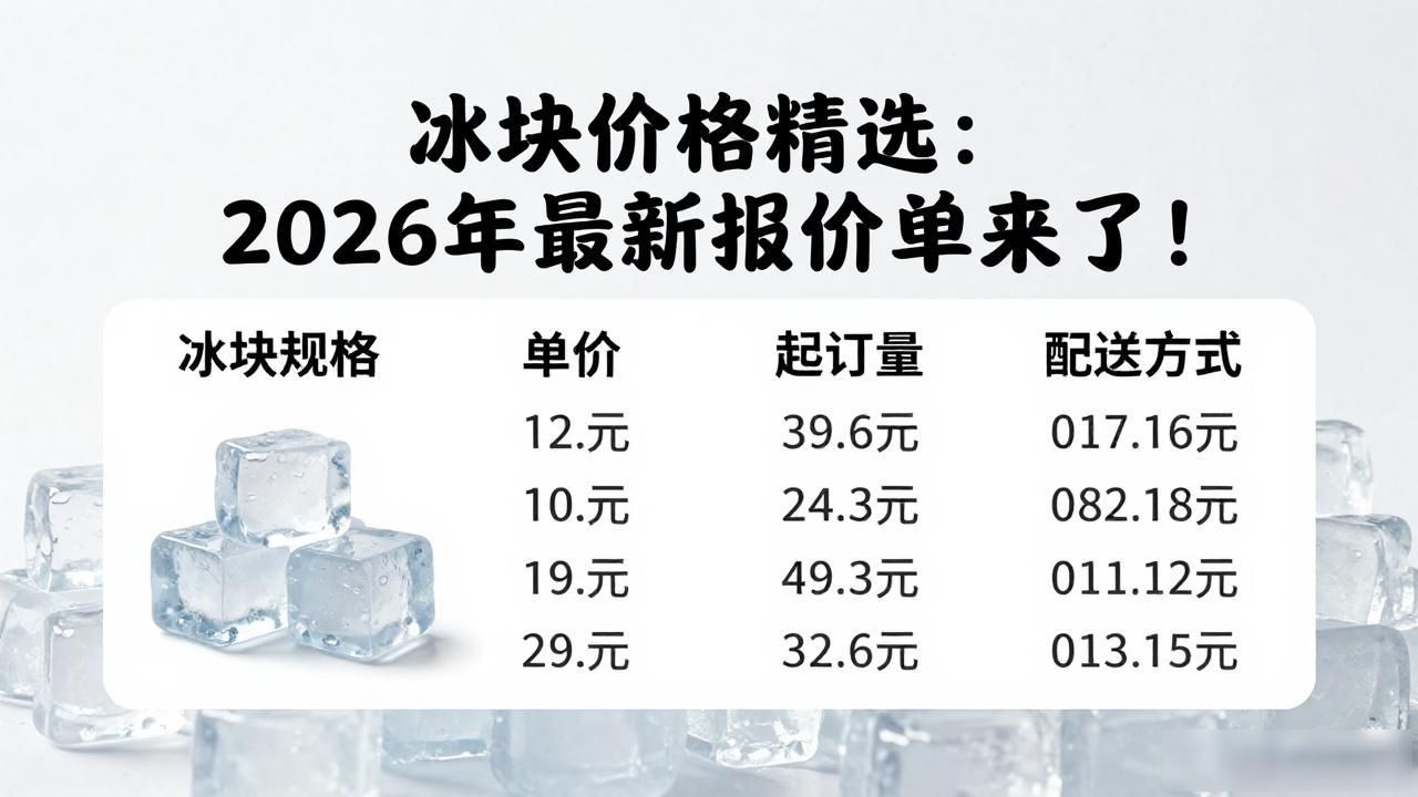 昆山冰块价格精选：2026年最新报价单来了！