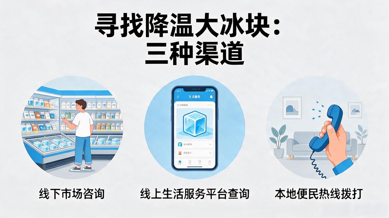 昆山降温大冰块电话怎么找？3个渠道全讲清